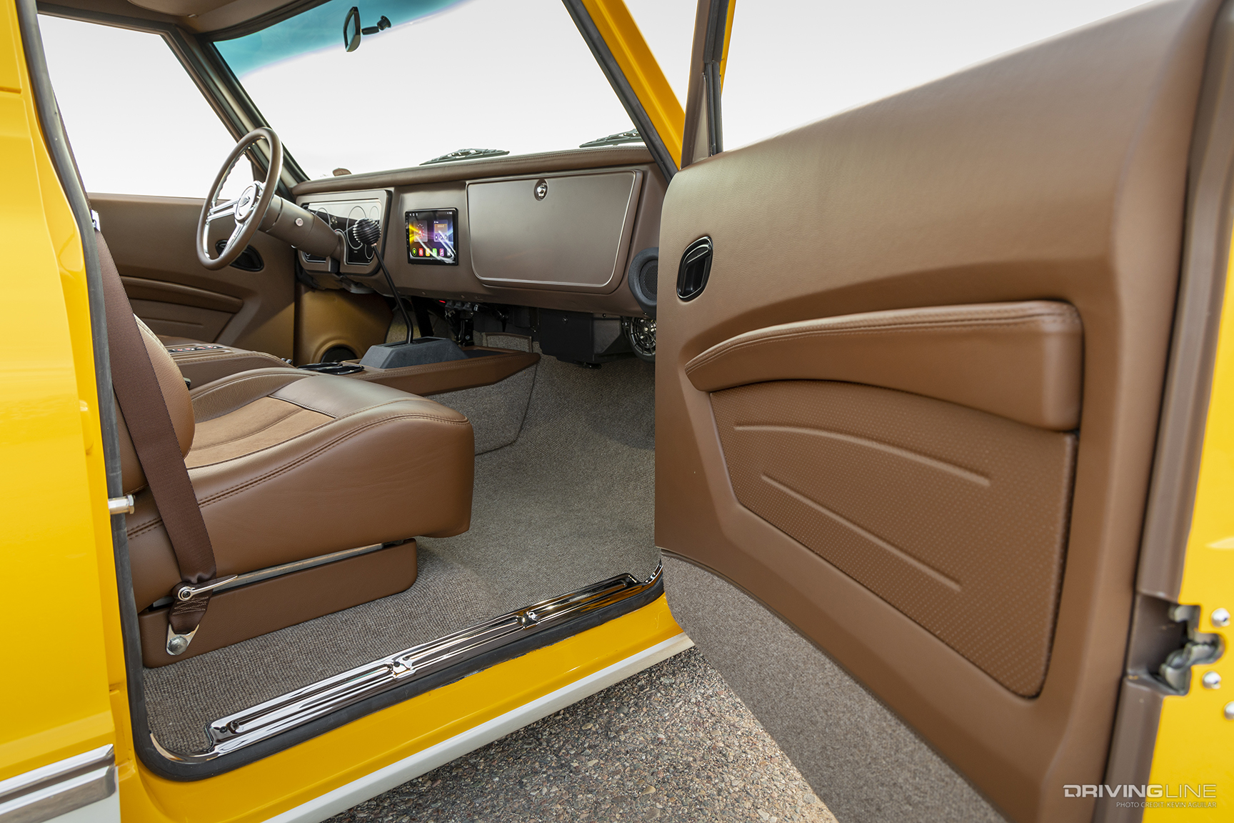 Dash and Door of Bob Ward Jr. & Kelly Ward’s 1967 Chevy C10 Crew Cab