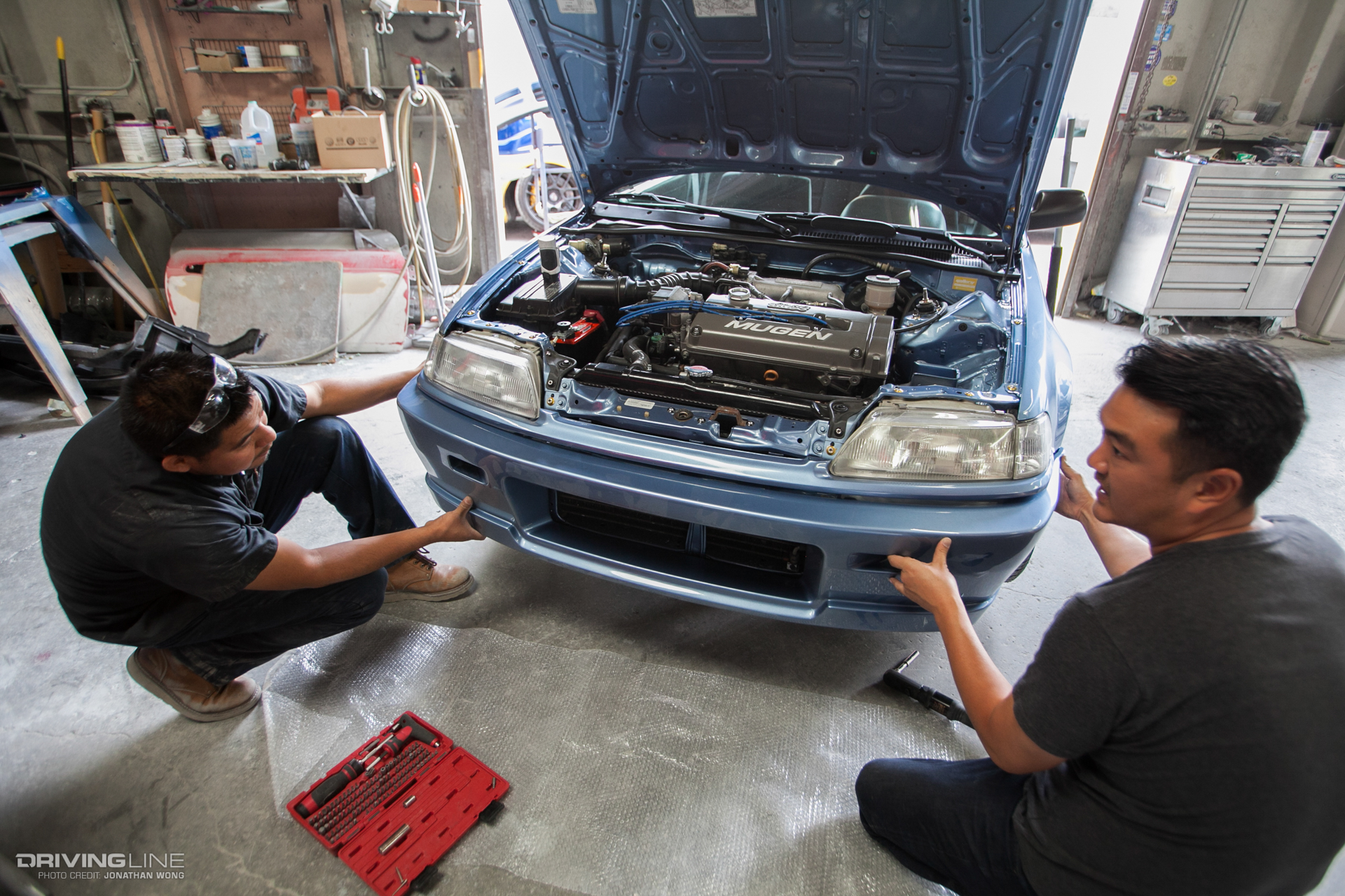 Honda Civic front bumper kit installation