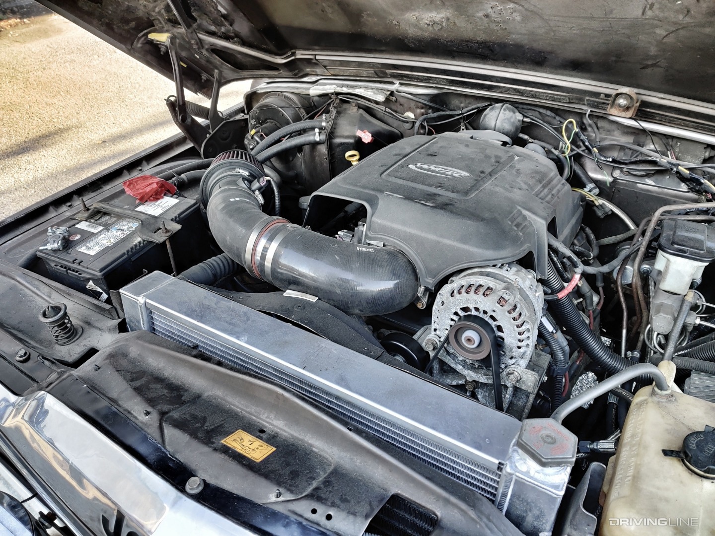 LS-swapped Jeep Grand Wagoneer engine bay shot