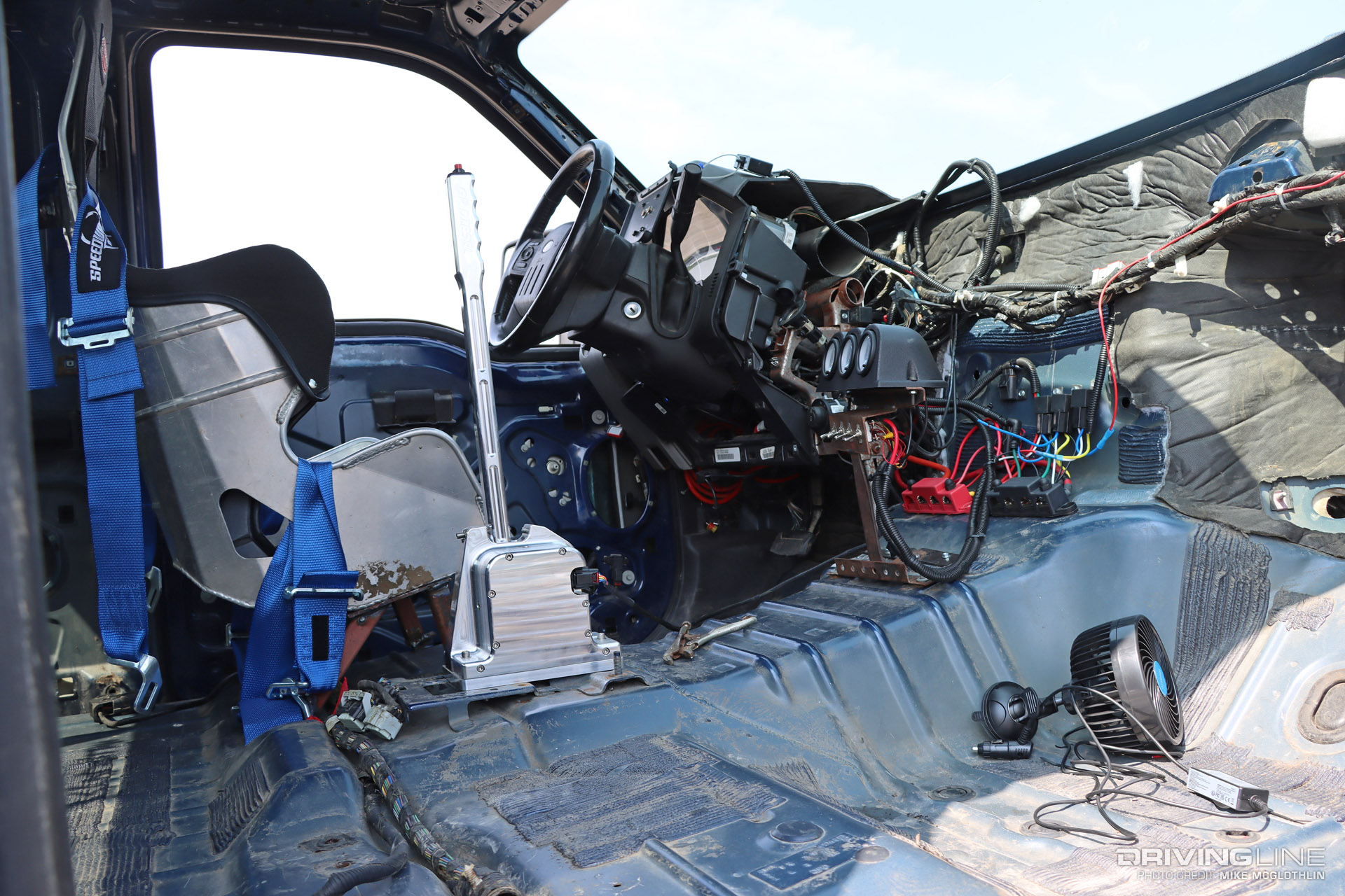 Stripped Ford Super Duty Interior