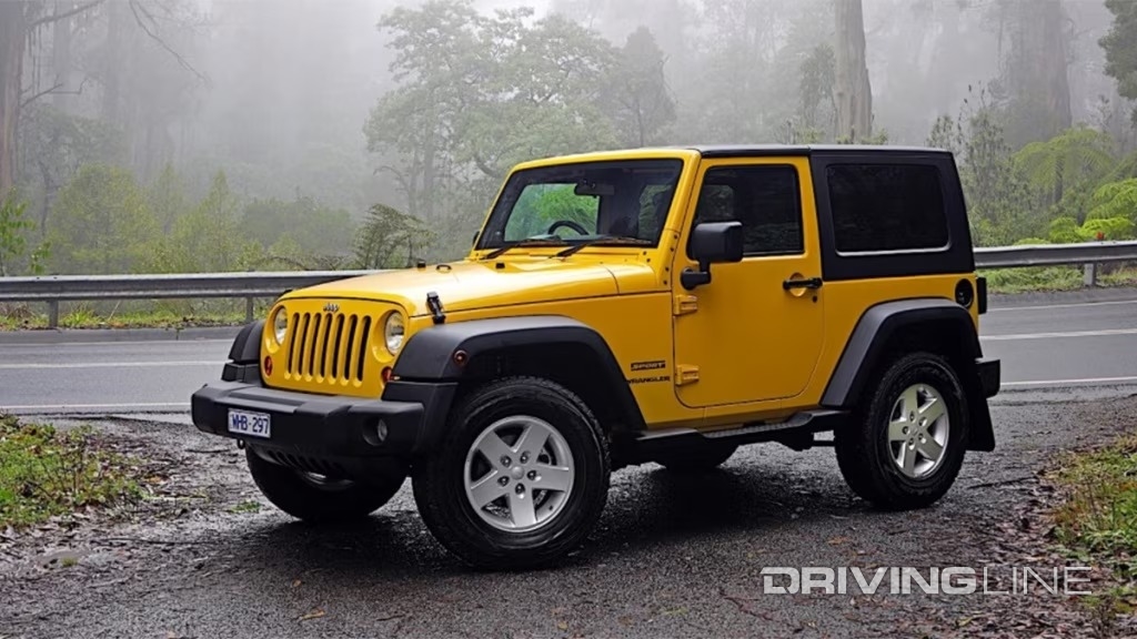 Jeep Wrangler Sport in yellow