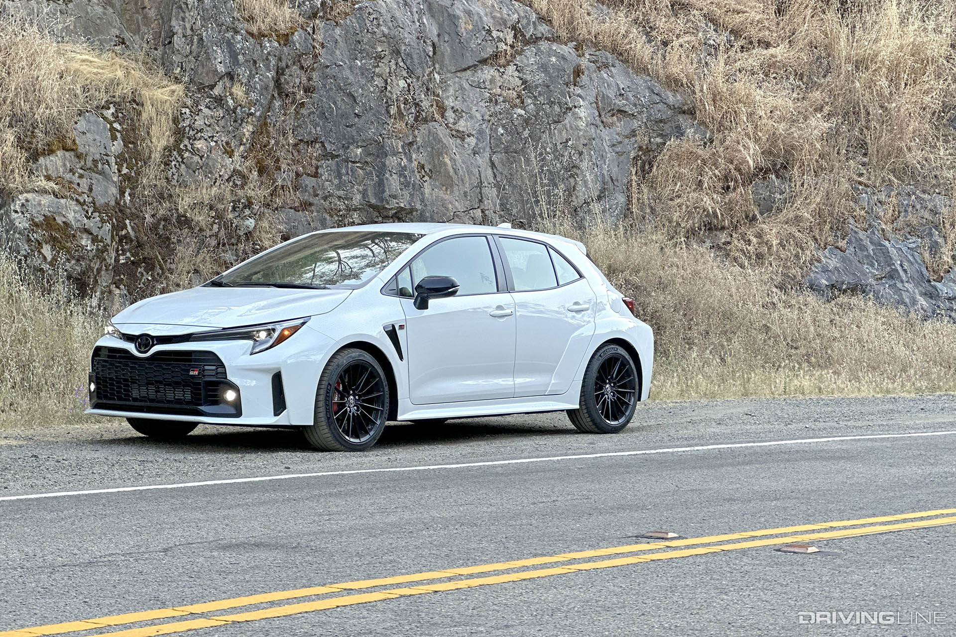 Toyota GR Corolla on Mountain Road